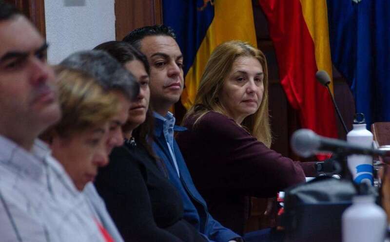 Ediles del PSOE, en un Pleno presencial anterior a la pandemia (Foto TA)